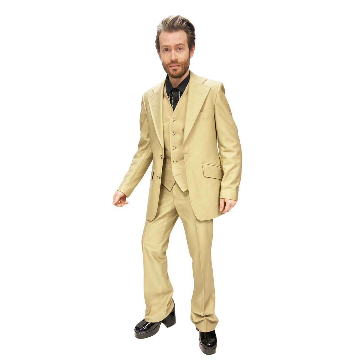 Deluxe 1970's Golden Boy House Party Suit Adult Costume