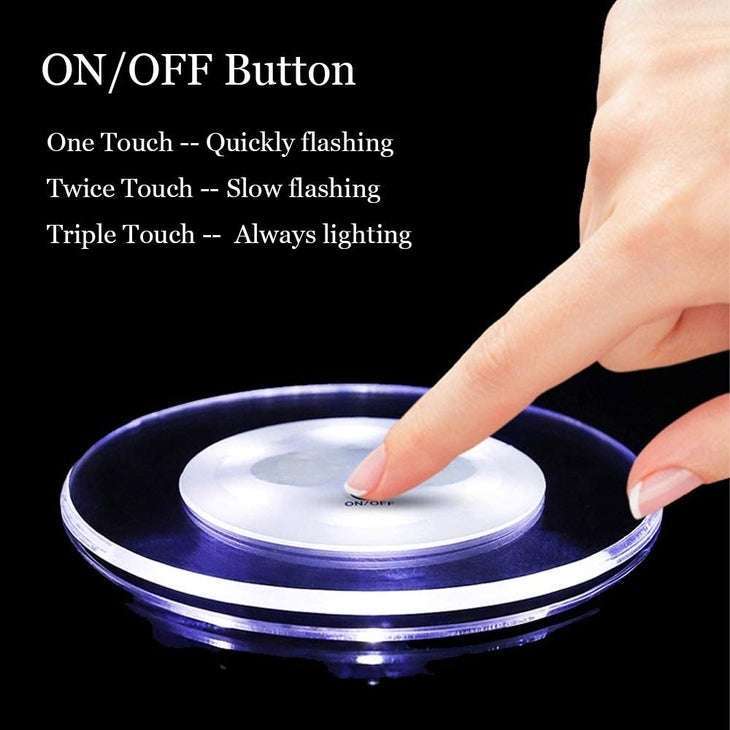 6 Pack Round Ultra-Thin LED Drink Coasters