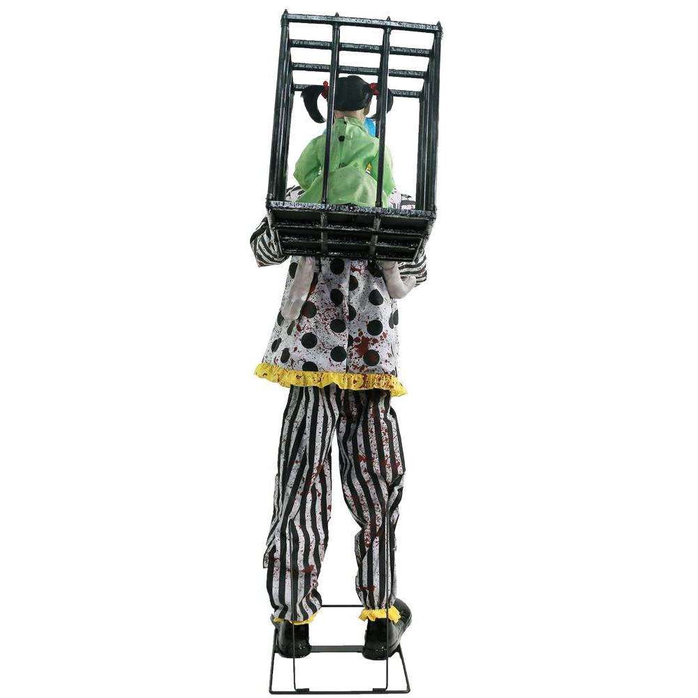 Mr. Happy Creepy Clown and Caged Child Animated Prop