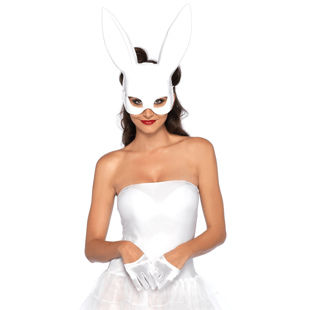 White Bondage Bunny Mask