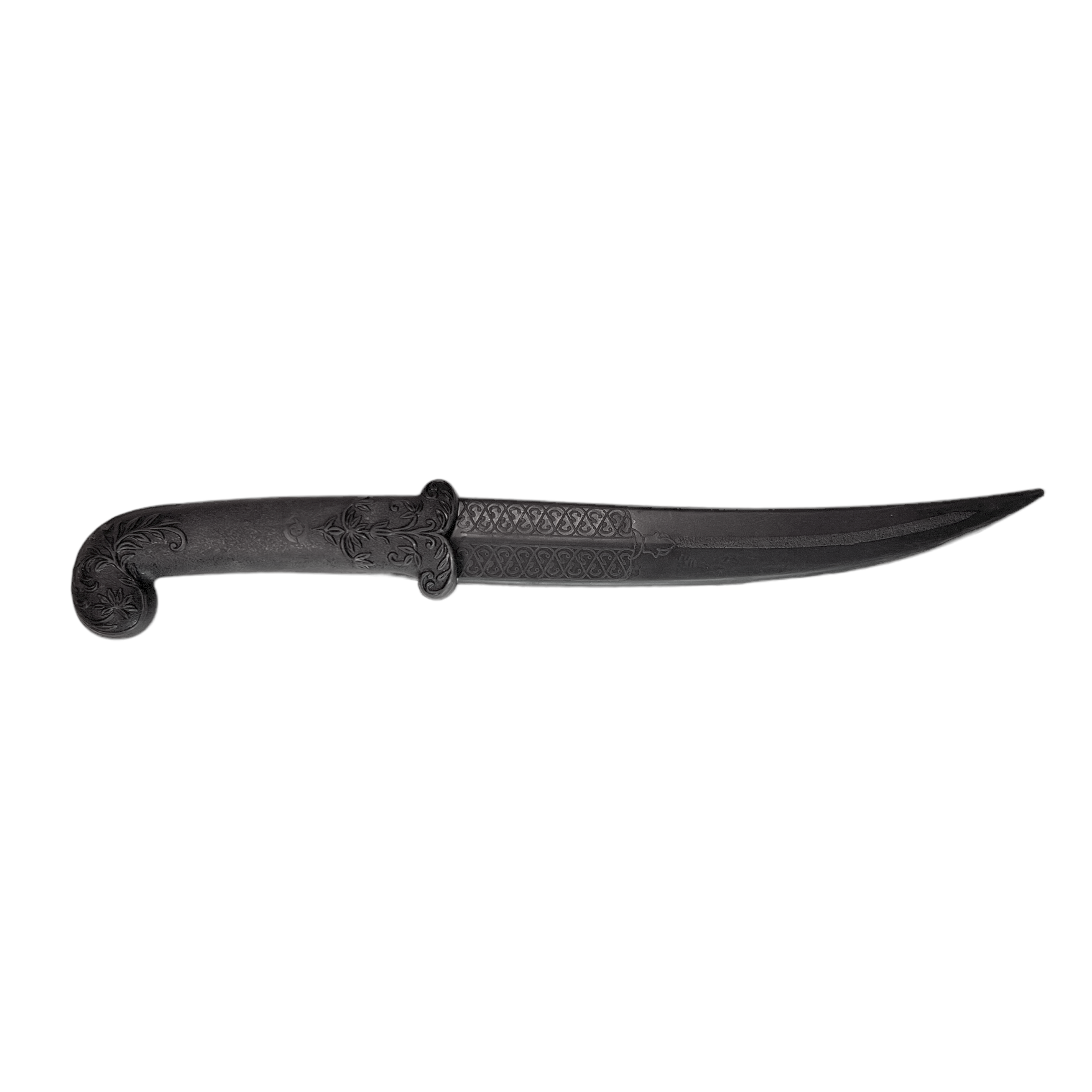 Middle Eastern Style Poly Training Knife with 8.75 Inch Trailing Point Blade prop