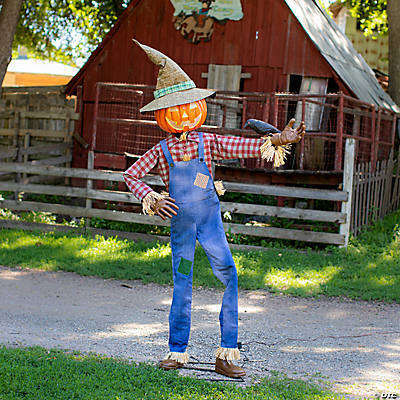 6 ft Whimsical Scarecrow Animated Prop