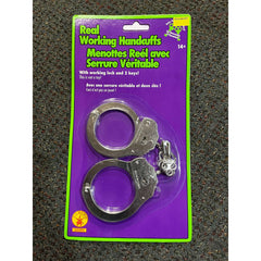 Silver Metal Locking Handcuffs