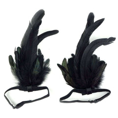 Black Feather Flair Cuffs