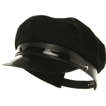 Black Cotton Chauffeur Hat