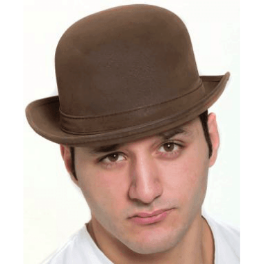 Brown Leather Like Steampunk Hat