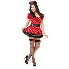 Miss Mouse Pin Up Women's Adult Costume w/ Matching Headpiece
