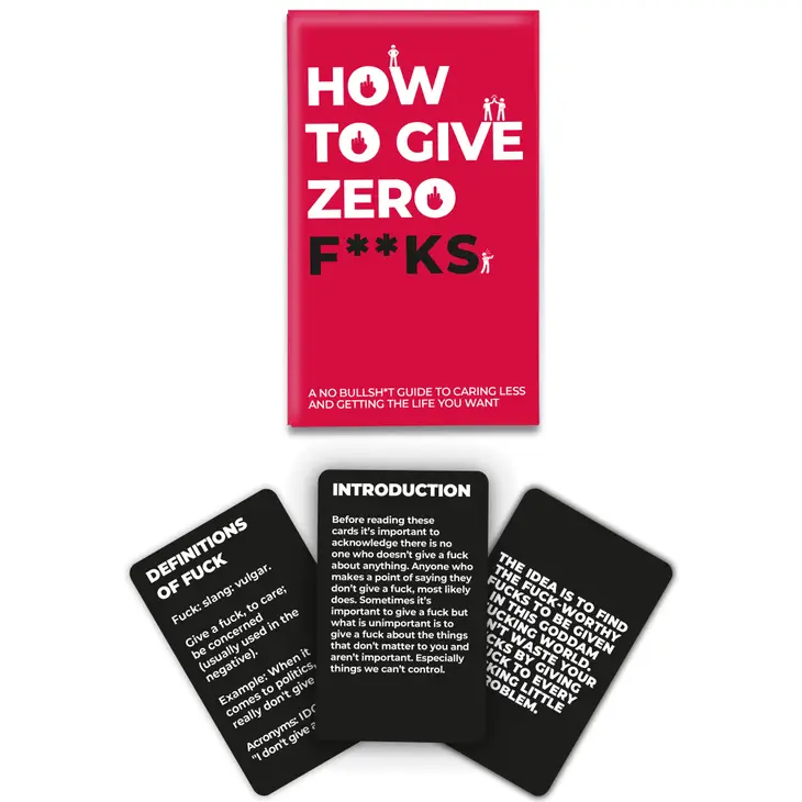 How to Give Zero F*cks Self-Affirmation Cards
