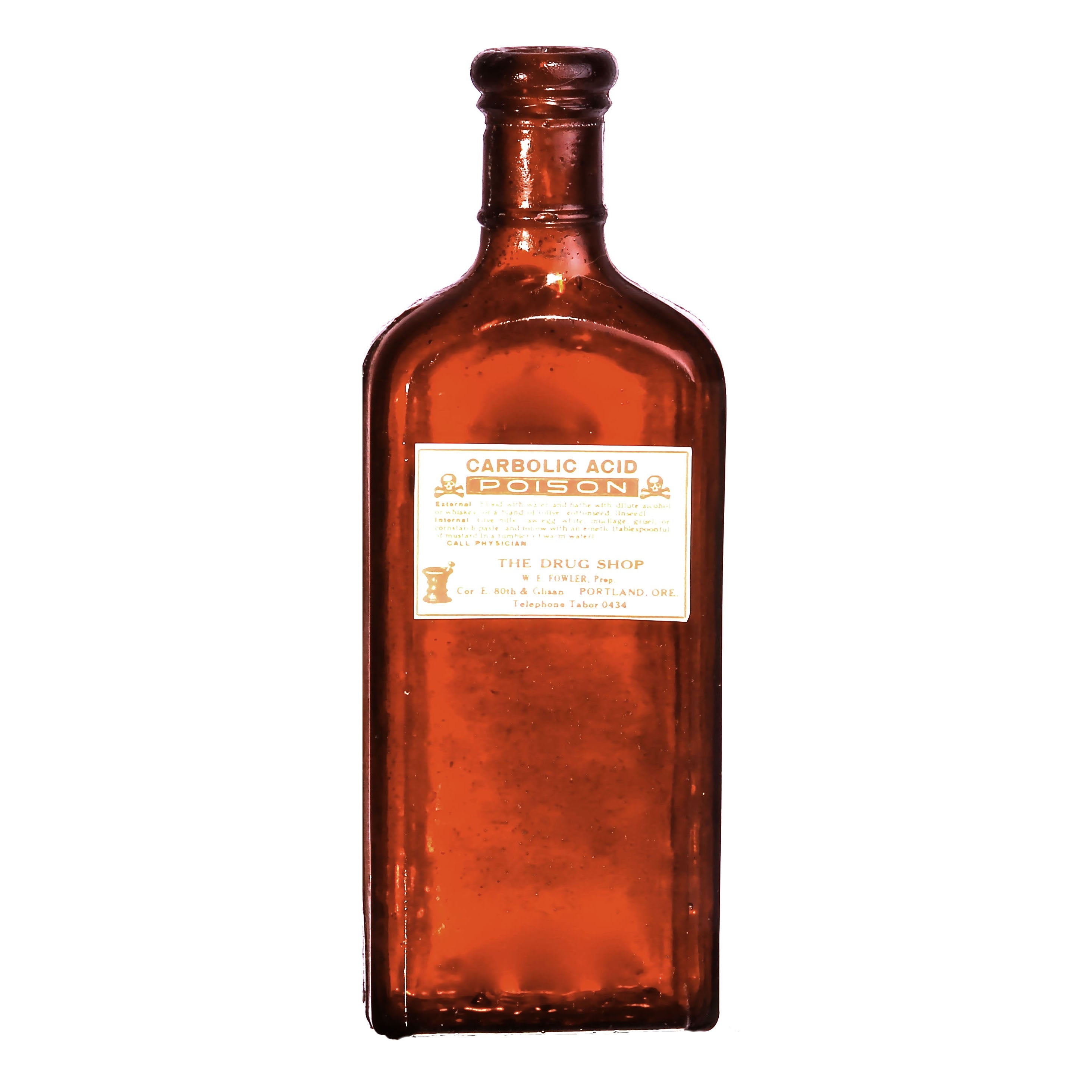 SMASHProps Breakaway Large Medicine Bottle Prop - AMBER BROWN translucent - Amber Brown Translucent