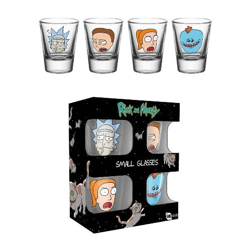 Rick & Morty Shot Glass 4-Pack Set