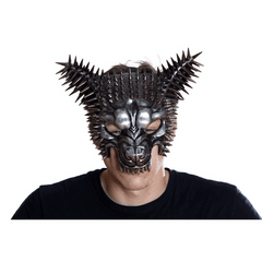 Burning Man Silver Spike Wolf Mask