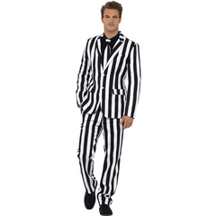 Humbug Black & White Striped Suit Adult Costume