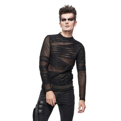 Long Sleeve Sheer Gothic Top