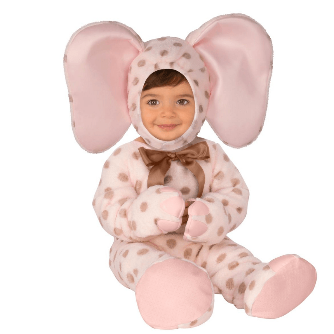 Pink & Brown Polka Dot Elephant Toddler Costume