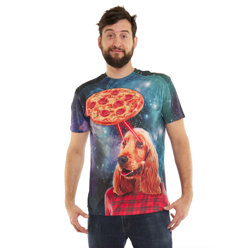 Pizza and Dog Laser Beams T-Shirt