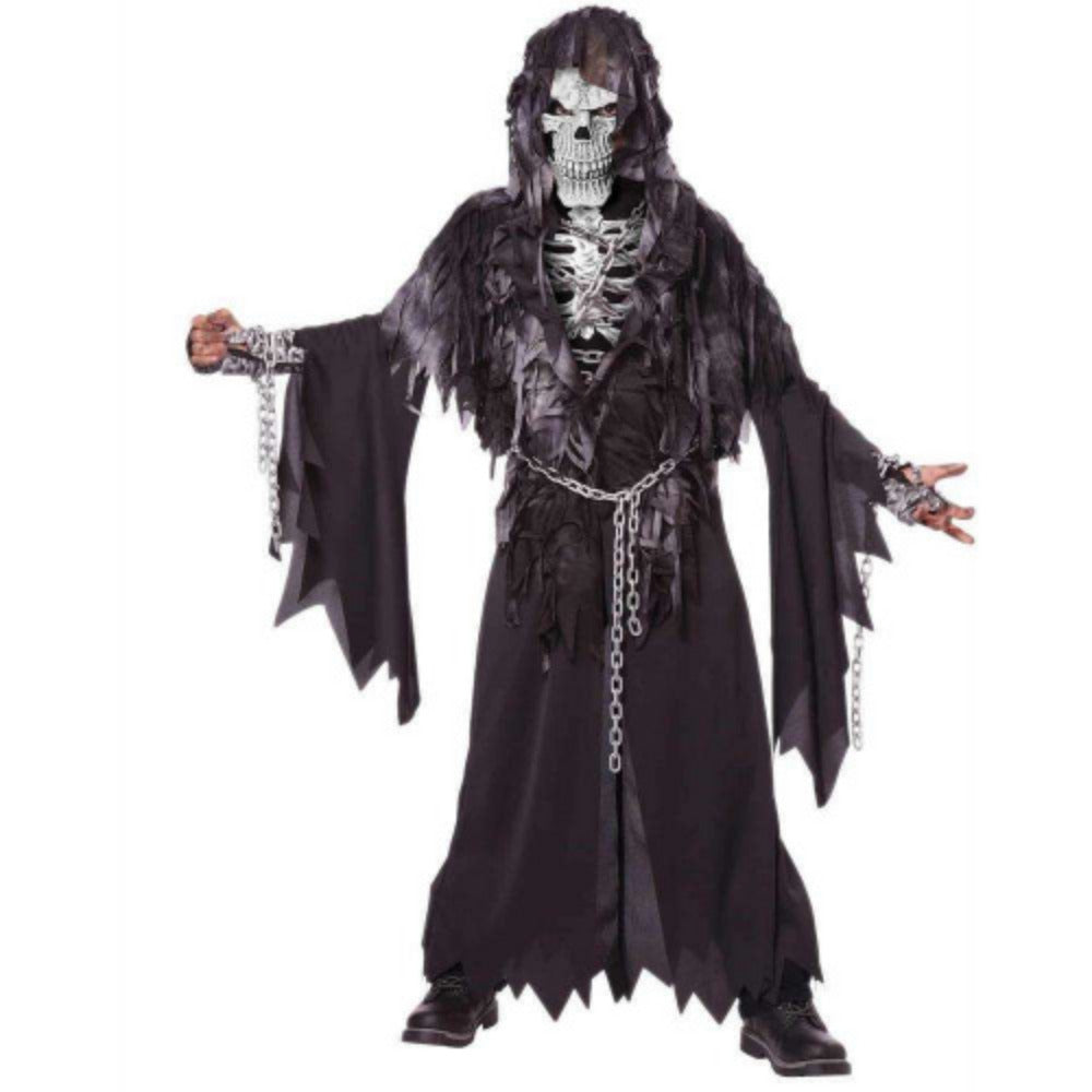 Evil Unchained Skeleton Kids Costume with Skull Mask