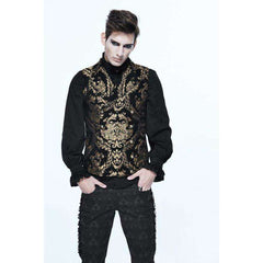 Gothic Embroidered Brocade Collared Waistcoat