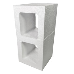 Lightweight Rigid STYROfoam Cement Cinder Block Prop - RAW - RAW White