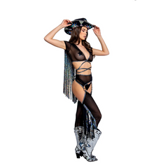 Cowgirl Mesh Fringed Chaps