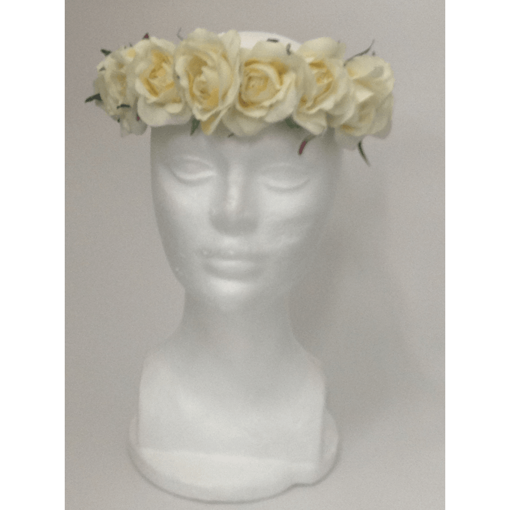Ivory Rose Crown Head Wrap