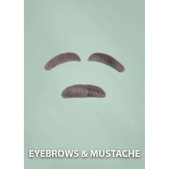 Scientist Accessory Kit w/ White Wig, Eyebrows & Mustache