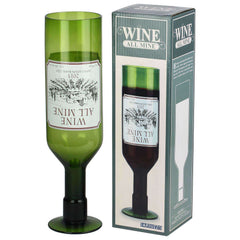 Upside Down Wine Bottle Glass