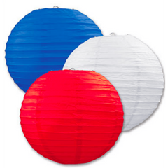 Red White and Blue Paper Lanterns
