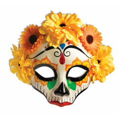 Day of the Dead Mask With Flowers