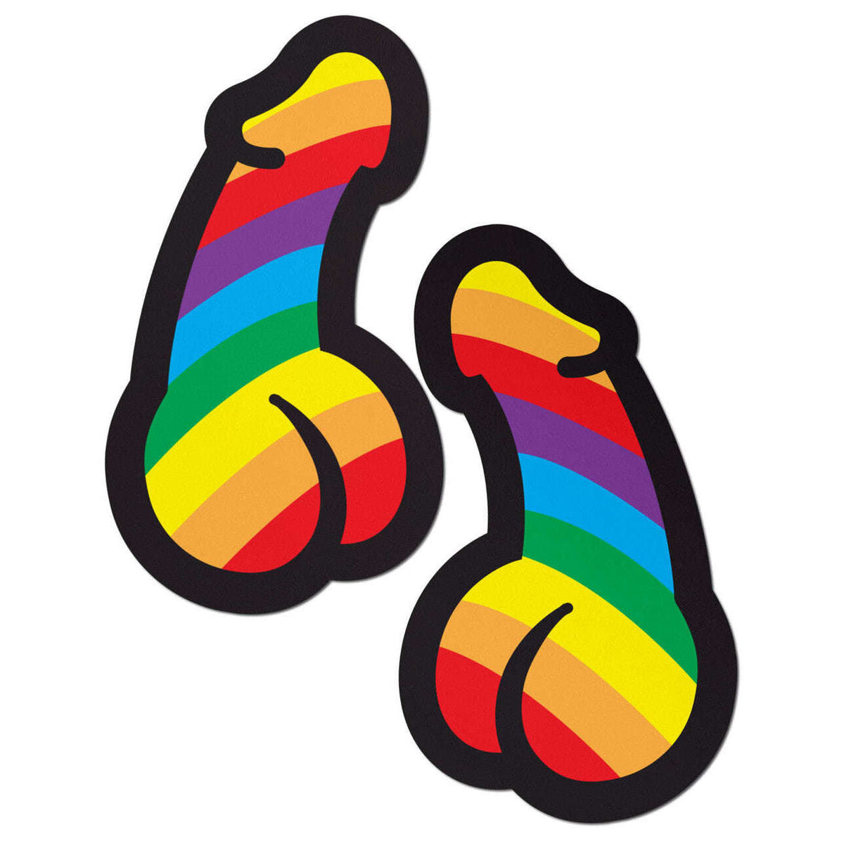 Rainbow Pride Dick Nipple Pasties