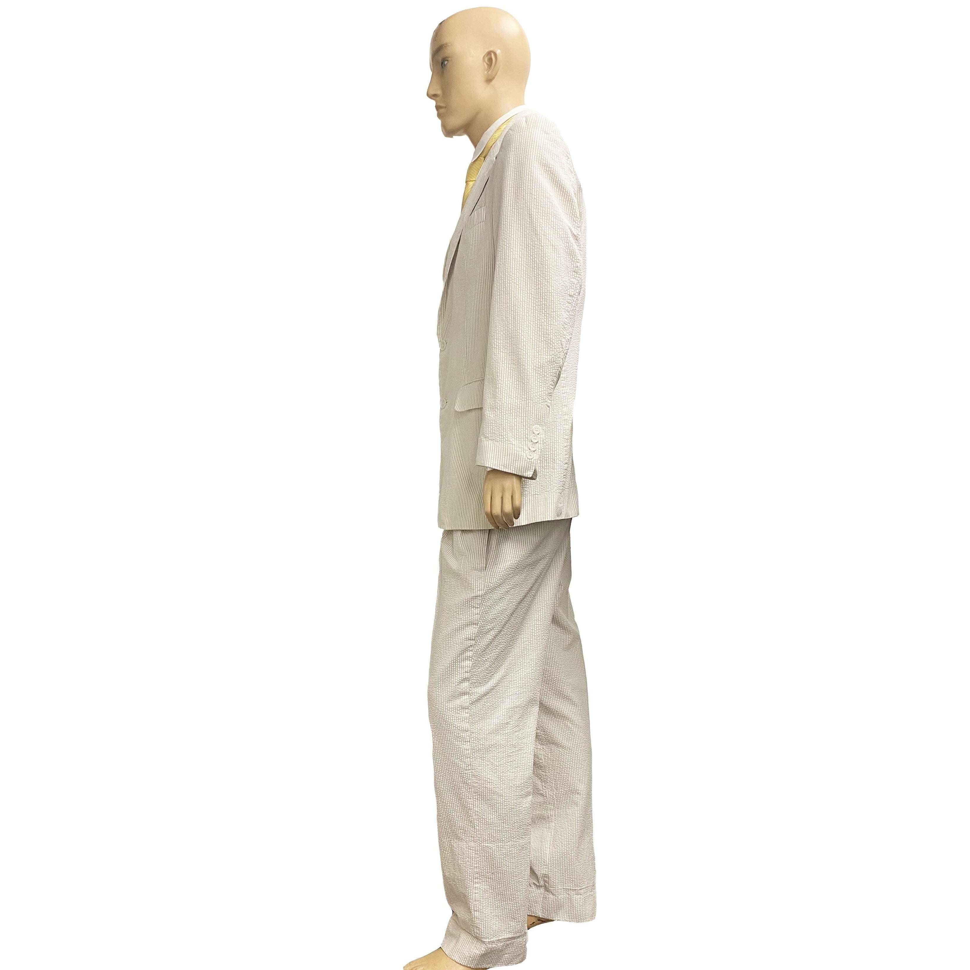 Exclusive 1920s Cream Seersucker Suit Adult Costume