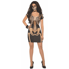 Sexy Skeleton Womens Shortsleeve Dress