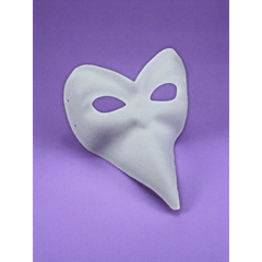 White Venetian Mask with Long Nose