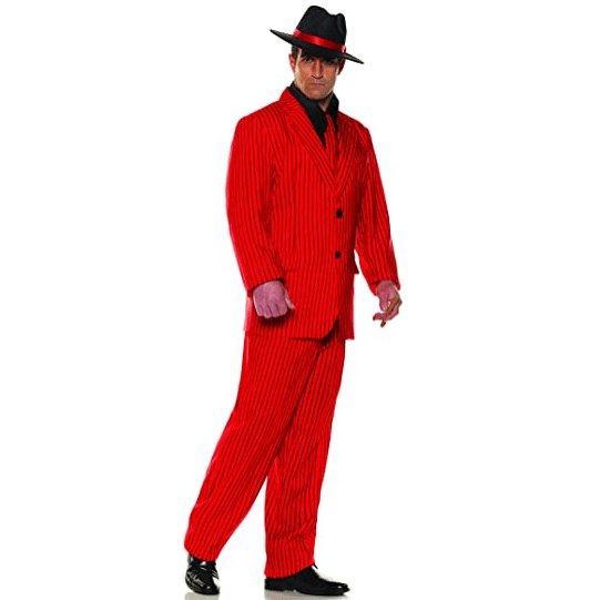 Red Suit w/ Black Pinstripes Adult Costume