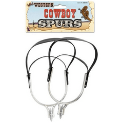 Black Prop Cowboy Spurs Adult Costume Accessory