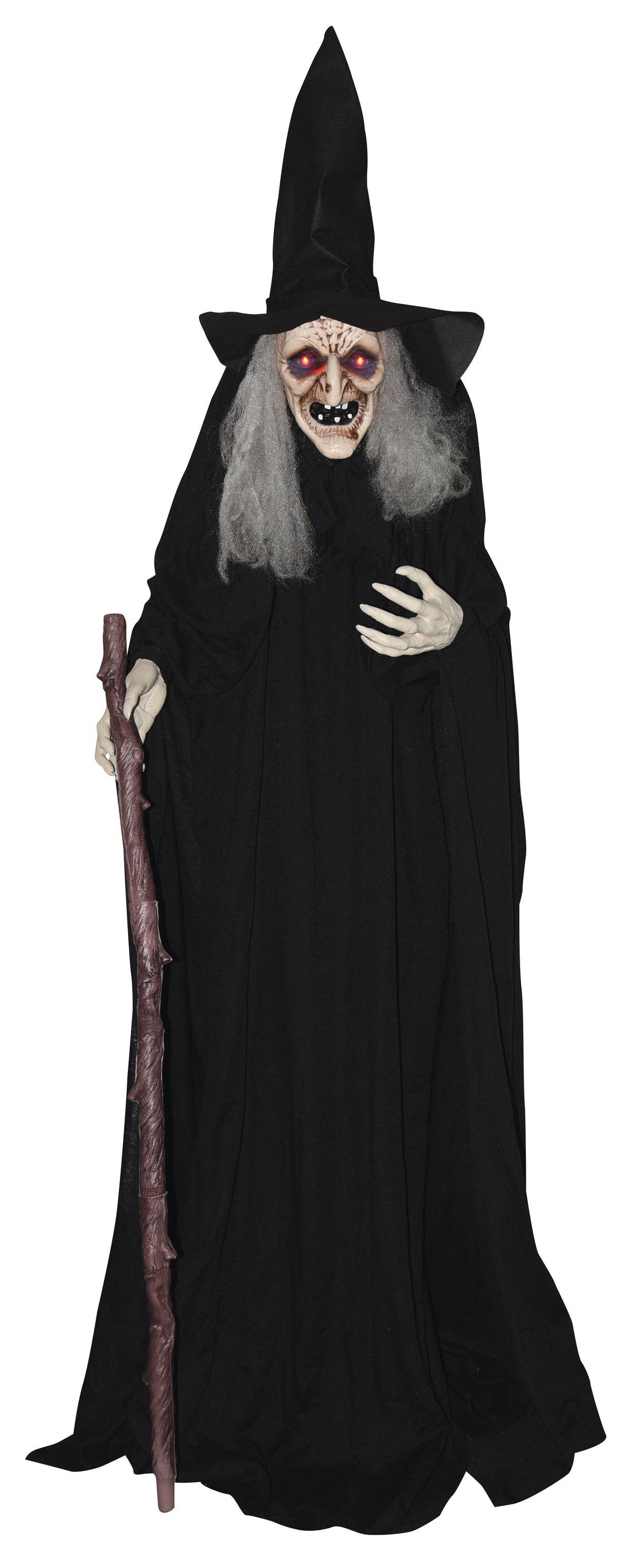 Standing Animated Witch with Cane