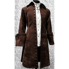 Brown Velvet Galleon Coat