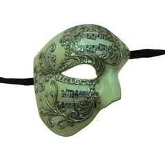 Venetian Phantom Mask w/ Musical Notes
