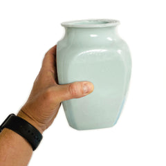 SMASHProps Breakaway Square Sided Vase or Urn - LIGHT BLUE opaque - Light Blue,Opaque