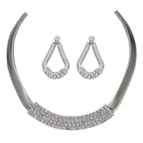 Snake Chain Necklace & Earrings Set