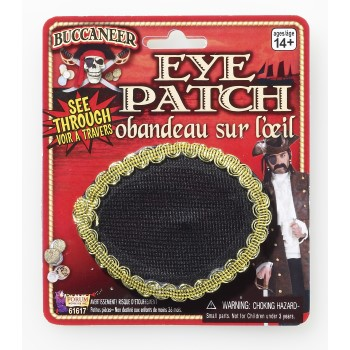 Buccaneer Deluxe See-Thru Eye Patch Costume Accessory