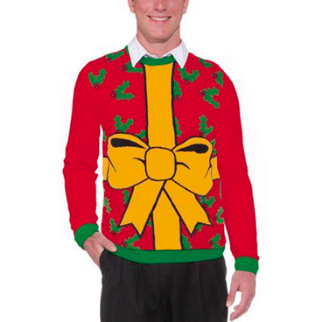 All Wrapped Up Adult Ugly Christmas Sweater