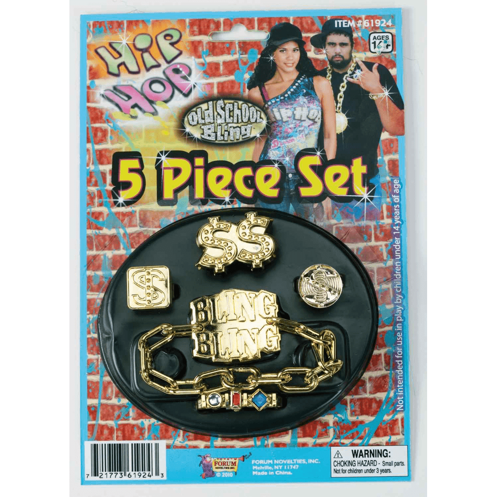 Big Daddy 5 Piece Hip Hop Bling Jewelry Set