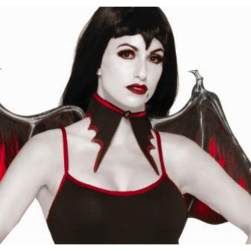 Black And Red Adult Vampiress Collar