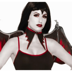 Black And Red Adult Vampiress Collar