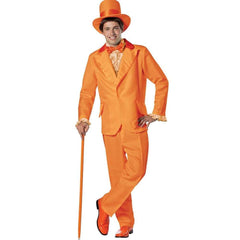 Bright Orange Tuxedo Dumb Goofball Adult Costume