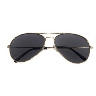 Gold Trim Aviator Sunglasses