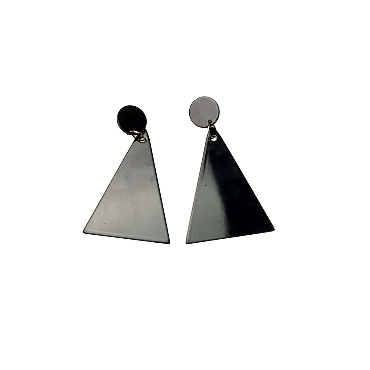 Triangle Shaped 60's Clip on Earrings