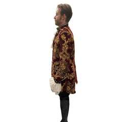 Colonial Burgundy Jacquard Men's Adult Costume