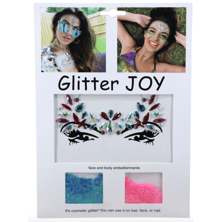 Rock Candy Multicolor Face Jewels with Glitter