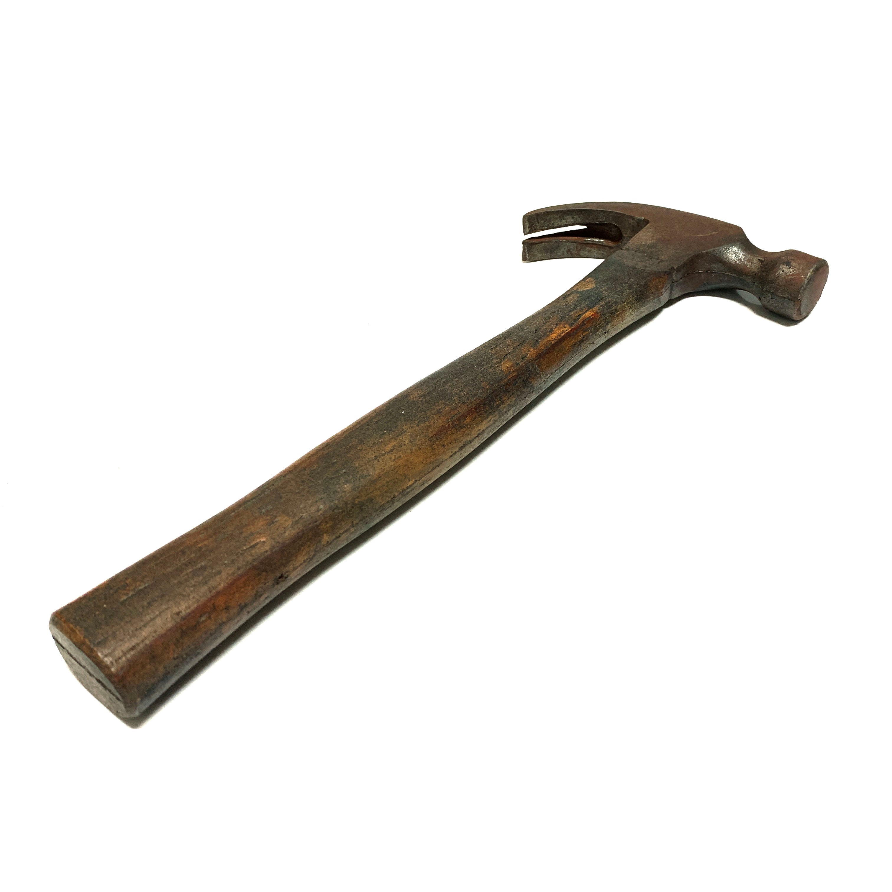 Foam Rubber Standard Claw Hammer Stunt Prop - RUSTY - Rusty Head with Aged Handle